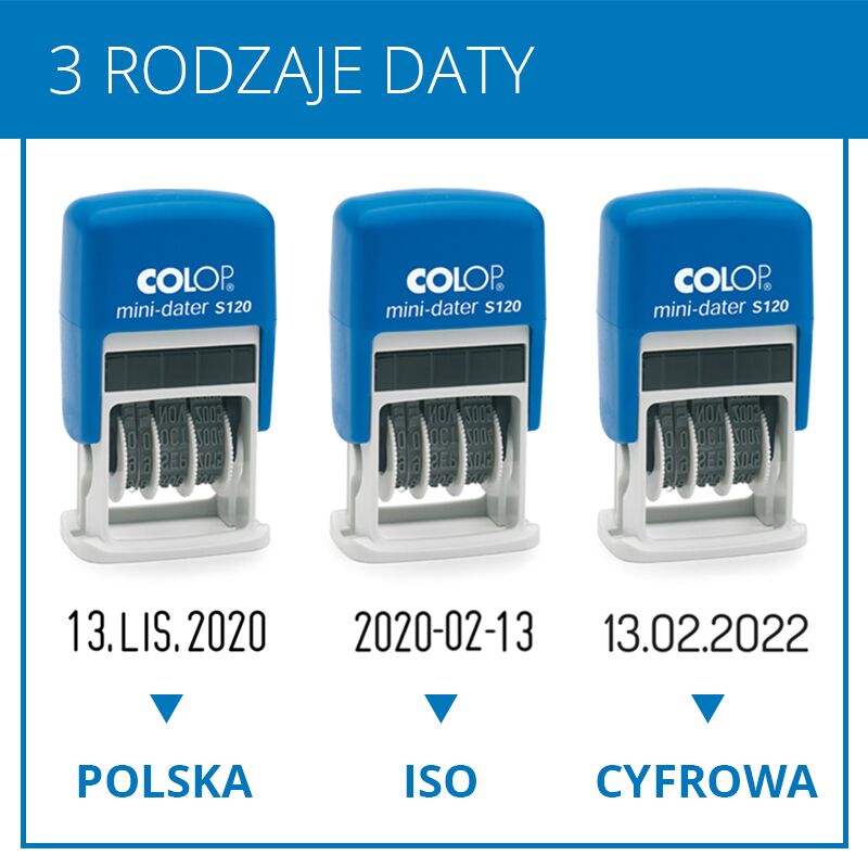 Mini datowniki - trzy formaty daty